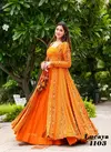 Lucaya Vol 11 Printed Shrug Style Indo Western Gown Catalog
